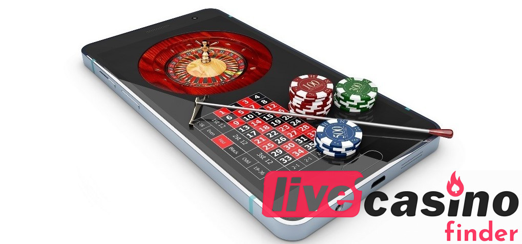 Mobile device with live casino.